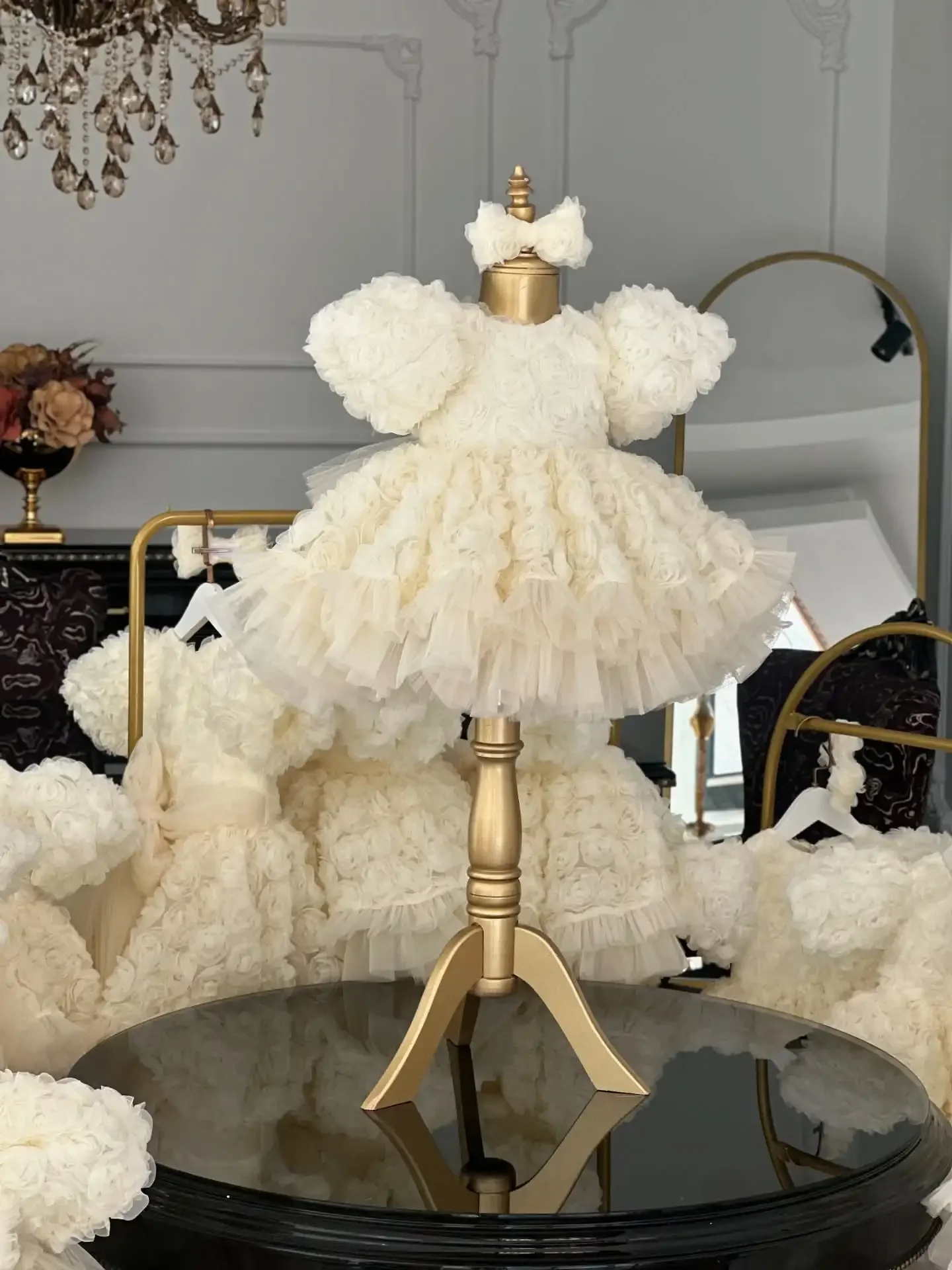 Short Floral Flower Girl Dress for Wedding Kids Dance Birthday Party Ball Gowns Knee Knegth Girls Pageant Dresses for Toddlers