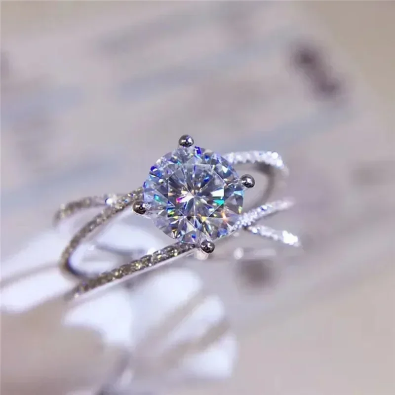 New Newly Fancy Cross Rings for Women Delicate Bridal Wedding Ring with Shiny Crystal Cubic Zirconia Lady's Statement Jewelry
