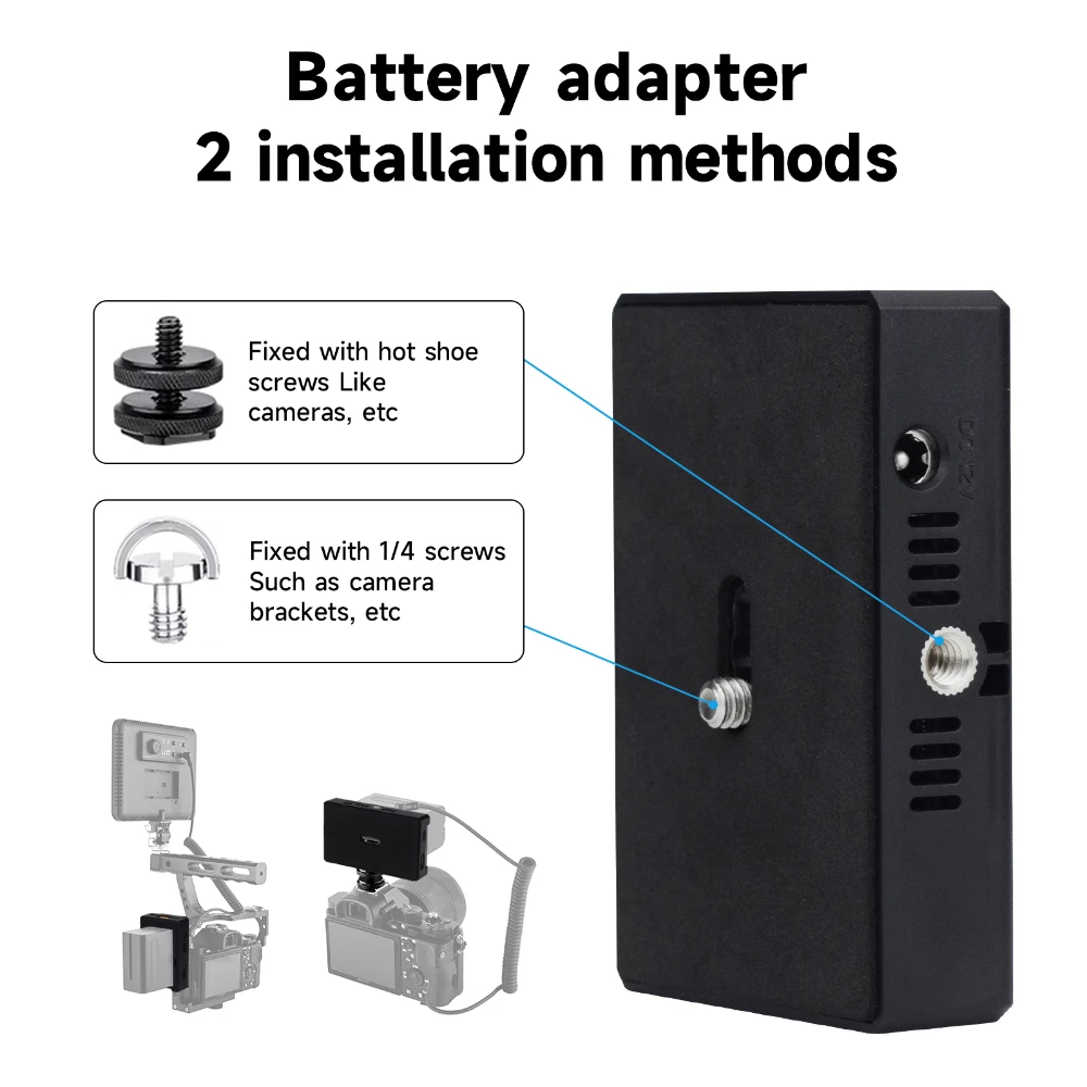 NP-F Battery Power Transfer Supply System V-Mount Adapter Plate Holder for BMCC BMPCC Blackmagic Pocket Cinema Cameras