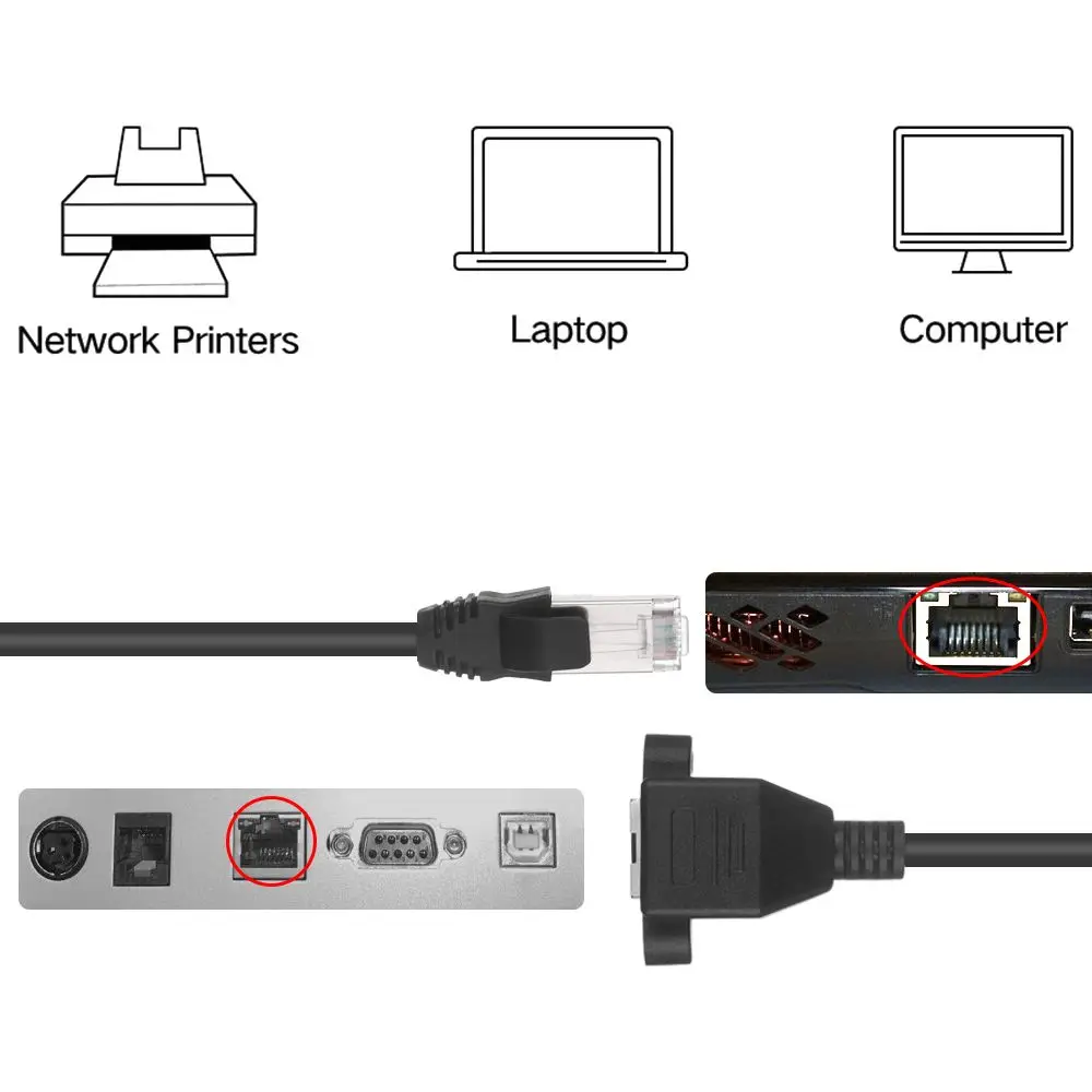 Brand New Connector Professional Adapter RJ45 Male To Female LAN Network Cord Ethernet Extension Cable For PC Laptop