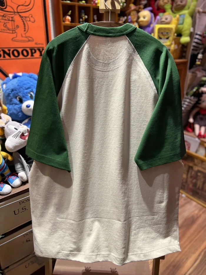 아메이카지 빈티지 귀여운 바나나 캐릭터 컬러 블로울더 인서트 코튼 280g 헤비웨이트 커플 티셔츠 캐주얼 스타일