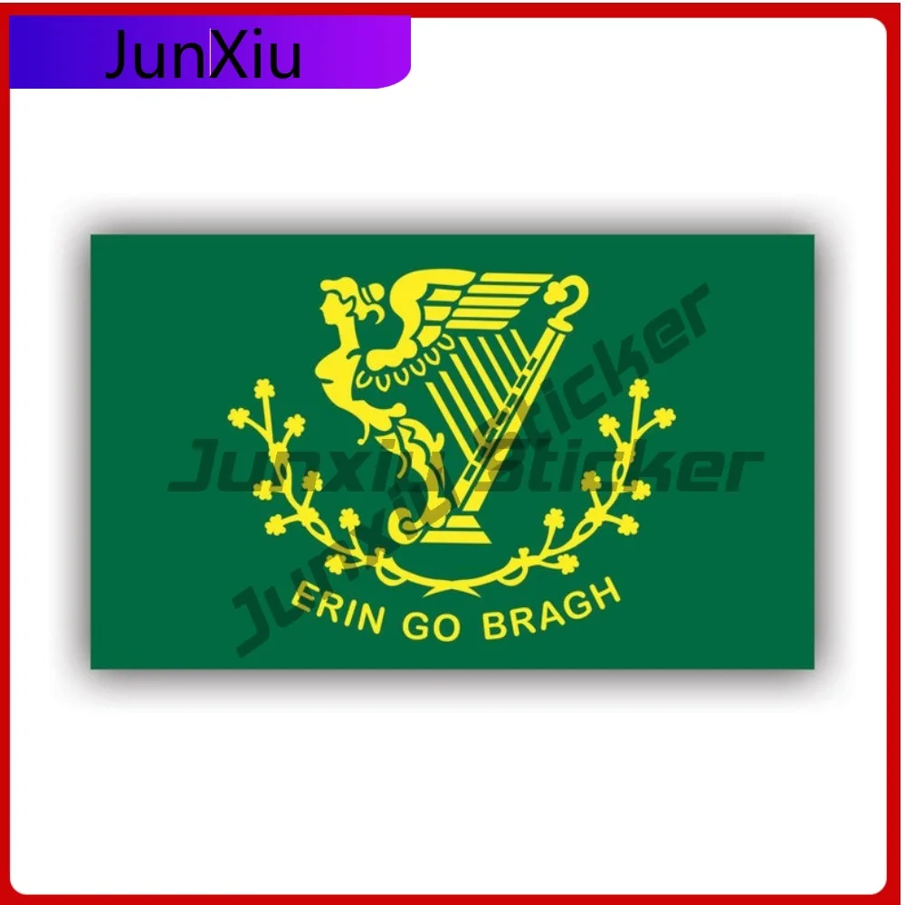 

Cute Erin Go Bragh Flag Sticker Uv Protected Decals Ireland Harp Of Los San Patricios Irish Forever Decal Anti Scratch