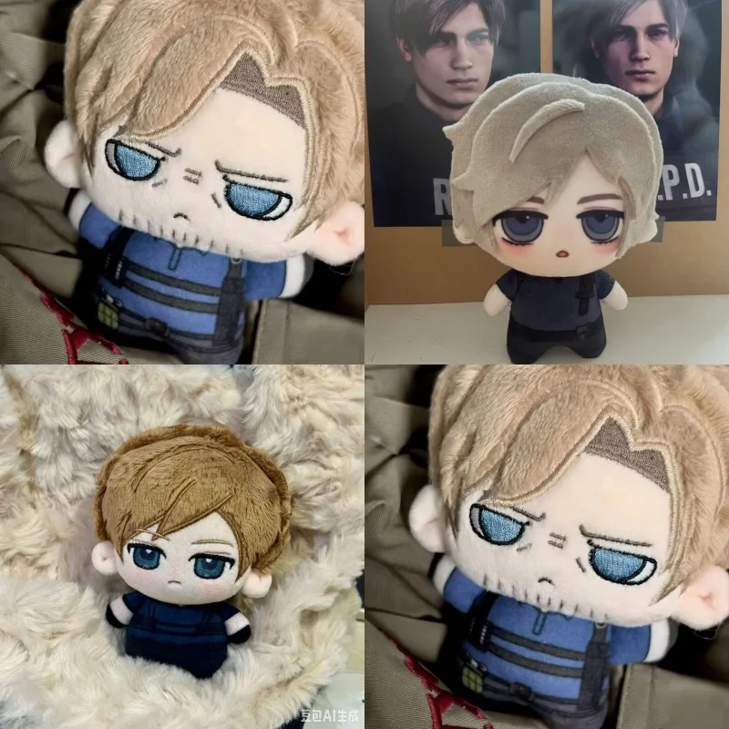 Novo Pingente de Pelúcia Leon Scott Kennedy de 10cm, Presentes de Feriado, Mini Brinquedos de Pelúcia Estampados Resident Kennedy para Mochila, Colecionáveis para Fãs