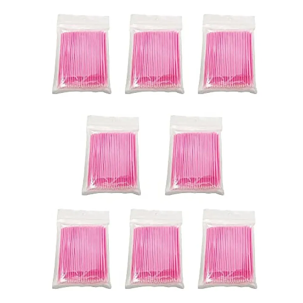 200 قطعة من فرشاة تطبيق الصغيرة للاستعمال مرة واحدة لفرش المكياج والرموش وأدوات المكياج الوردية للعناية الشخصية #4