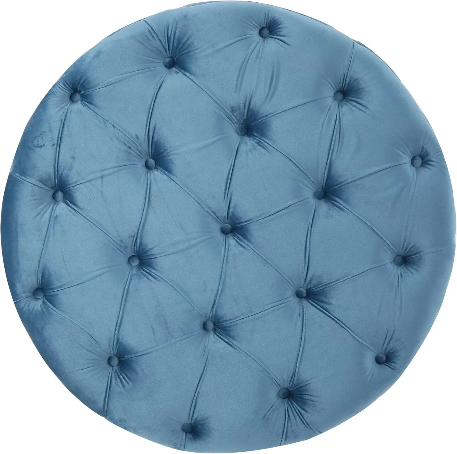 Zelfa Velvet Ottoman, Baby Blue