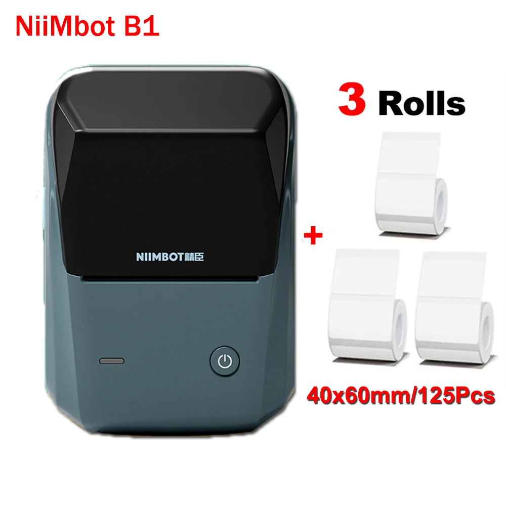 Niimbot B1 Printer Portable Pocket Label Makers with Tape Bluetooth Mobile Self-adhesive Sticker Paper Roll Labeling Machine