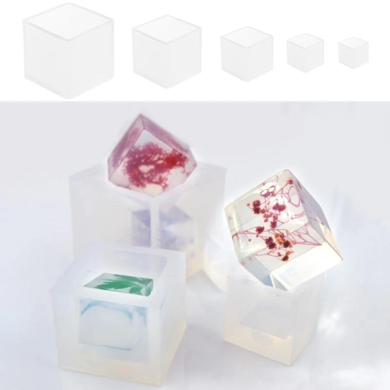 573B Sturdy Silicone Cube Castes Mould Easy to Use for Craft Enthusiasts Daily Use