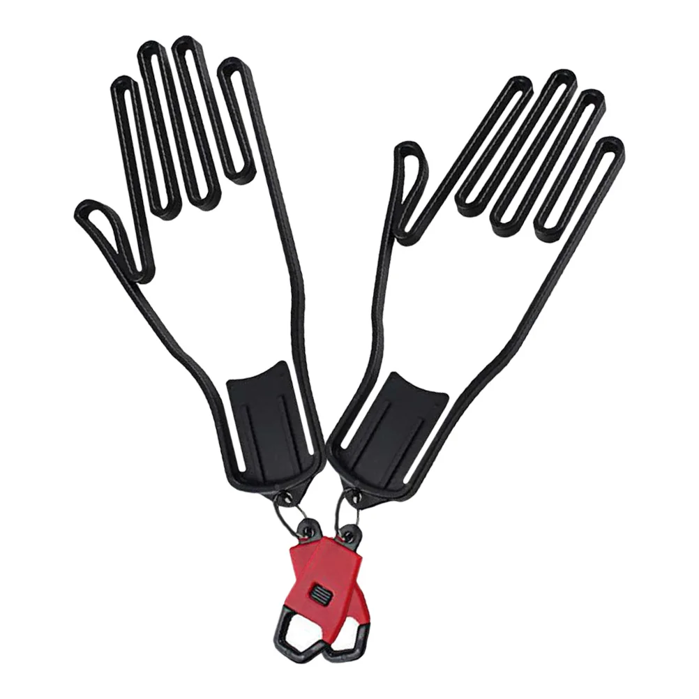 2 قطعة أصحاب قفازات الغولف قوي ABS البلاستيك رفوف جافة تخزين عملي على شكل يد لجميع القفازات الرياضية مع مشبك