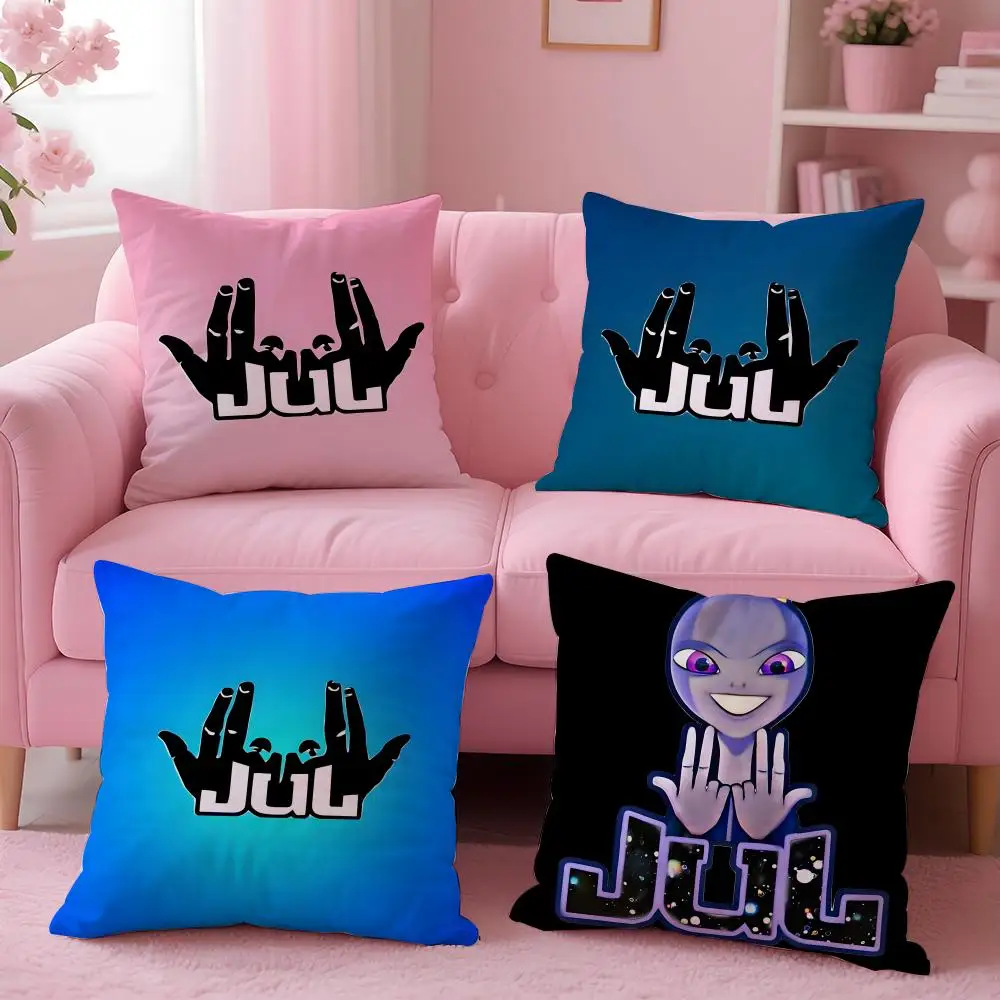 JUL rapper Cushion Cover Pillow Case Soft Friendly Fabric & Concealed Zipper