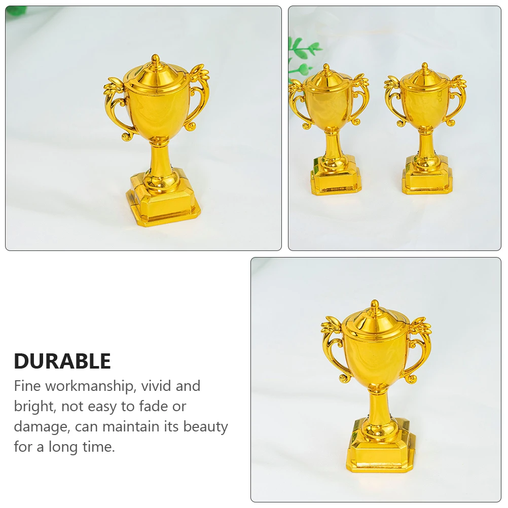 

3pcs Cake Decoration Trophy Shaped Topper for Party Cakes Contest Decorative Items Plastic Material Long Lasting