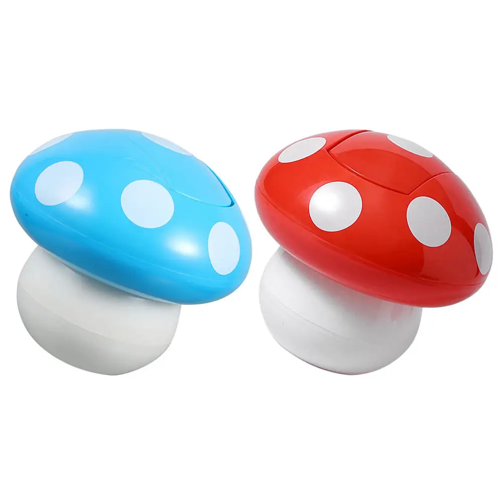2Pcs Cute Mushroom Style Tabletop Garbage Can Sturdy ABS Desktop Trash Bin with Cover for Living Room Bedroom Study Simple