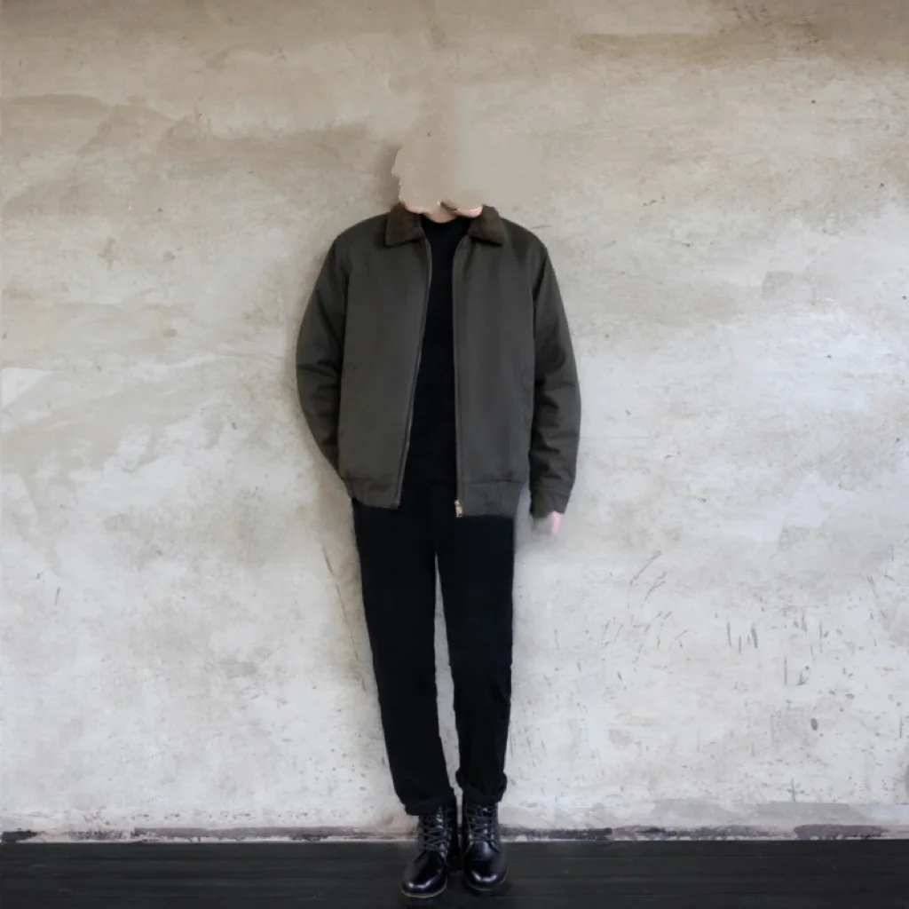 

Double-Sided Wear Cotton Jacket for Men Warm Thickened Fleece Loose Workwear Autumn Winter Fashion Urban Style Collar Coat