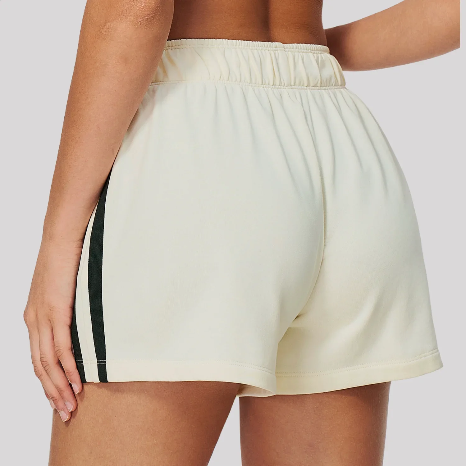 Womens Yoga Shorts High Waist Shorts Pilates Workout Gym Athletic Shorts Running Loose Casual Elastic Waist Side Stripes Pockets