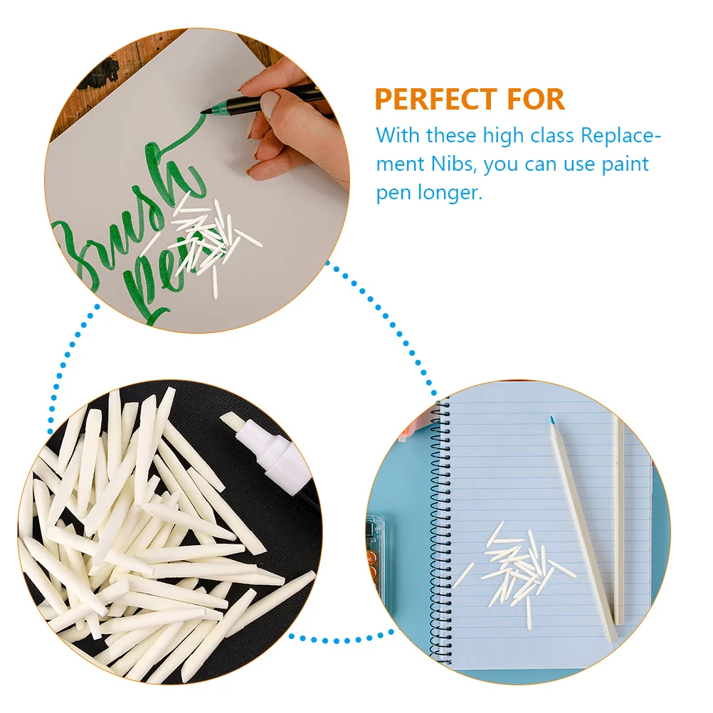

30pcs Paint Pen Nibs Replacement Fine Tip Oil Painting Pen Points Portable Marking Tips School Supplies Marker Refill Writing