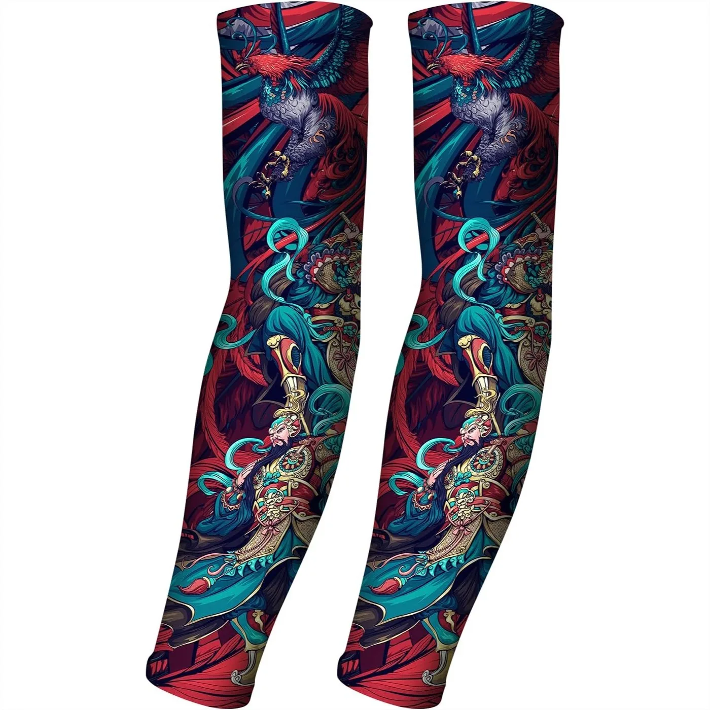 

UV Protection Arm Sleeves for Men & Women with Sports Cooling and Tattoo Design