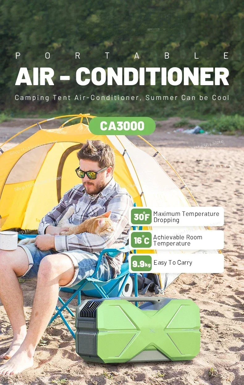 CA3000 Small 12v Dc Compressor Good Selling Portable Air Conditioner Mini Portable Camping Tent Air Conditioner