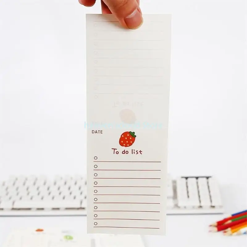 Y88B 8Pcs Fruit Design Note Tearable Notebook Friendly Paper Portable Planner For Office School Journaling