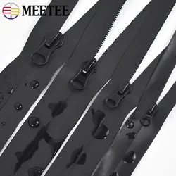2-5M Meetee 3# 5# 8# 10# Black Waterproof Zippers Invisible Nylon Zipper Closure for Jacket Bag Zip Repair Sewing Accessories