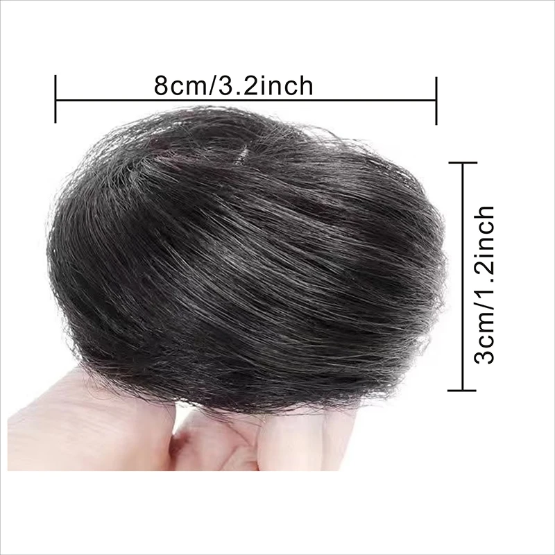 H&STAR moño sintético despeinado, extensión de chignon liso, liga de cabello, scrunchie, dona, accesorio de peluca 4