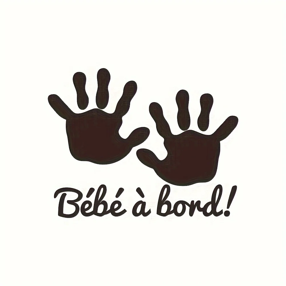 2D Flat Motorcycle and Helmet Stickers.7 French Style Children's Stroller Interior Sticker Removable Safety Warning Sign Sticker