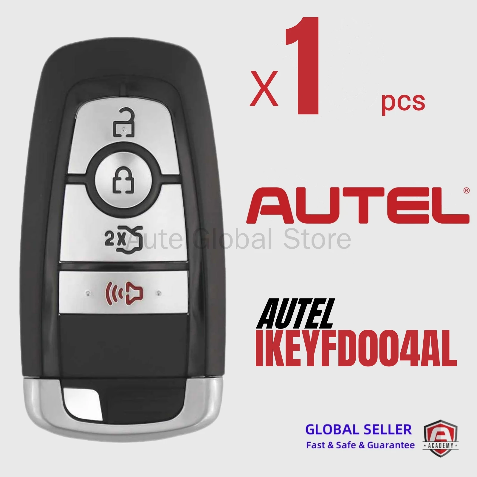 

1PCS Autel IKEY IKEYFD004AL FD004AL Universal Smart Remote Key 4 Buttons 315/433MHz For Autel Smart Key For KM100 IM508 IM608