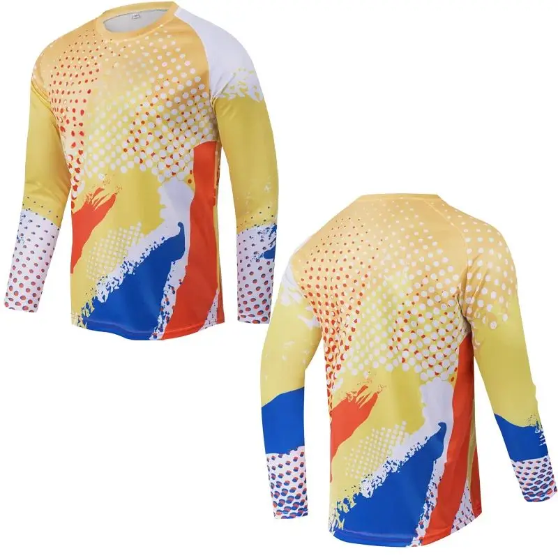 HERREN-RADJERSEY MOUNTAIN MOTORRAD-HEMD LANGÄRMELIGES T-SHIRT FÜR HERREN OUTDOOR SPORTSWEAR RADJERSEY