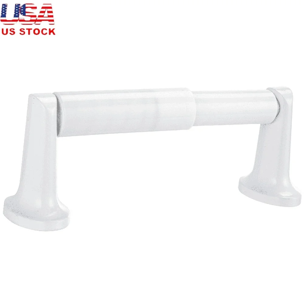 

Wall Mounted Toilet Paper Holder Oval Style Ergonomic Design White Finish Corrosion Resistant Easy Installation Bathroom