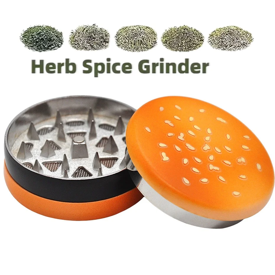 

56mm Manual Herb Grinder Herbal Crusher Metal Sharp Teeth Smoke Tobacco Grinders for Grinding Grass Pipe for Smoking Accessories