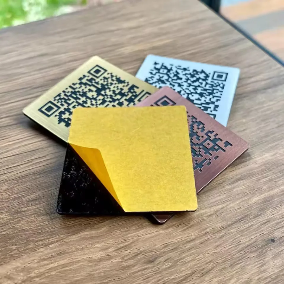Custom Metal QR Code Plaque Self Adhesive Payment Code Wifi Plate Order Card Waterproof Table Number Plate For Shop Restaurant image 5