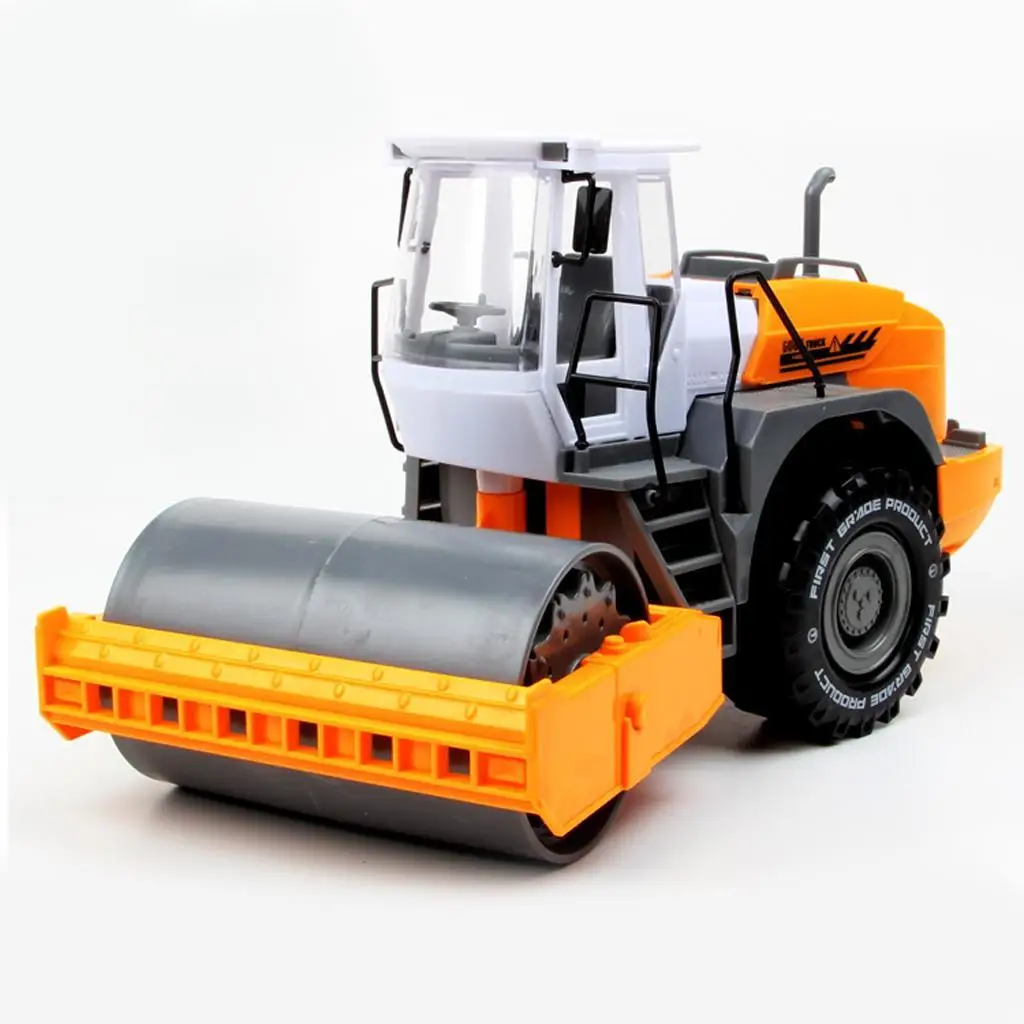 1/22 Road Roller Engineering Vehicle Metal Diecast Cars Toy Boys Playset