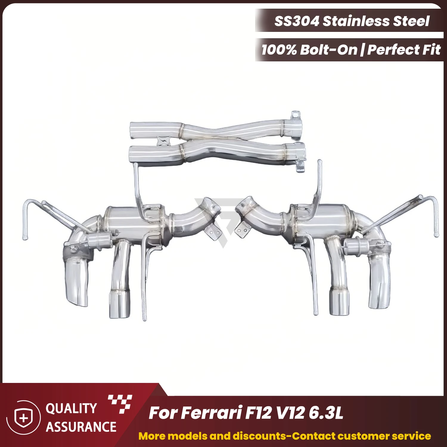 

ECCF Catback Exhaust with X tube For Ferrari F12 V12 6.3L Aggressive Exhaust Sound Performance Upgrade Easy Installation