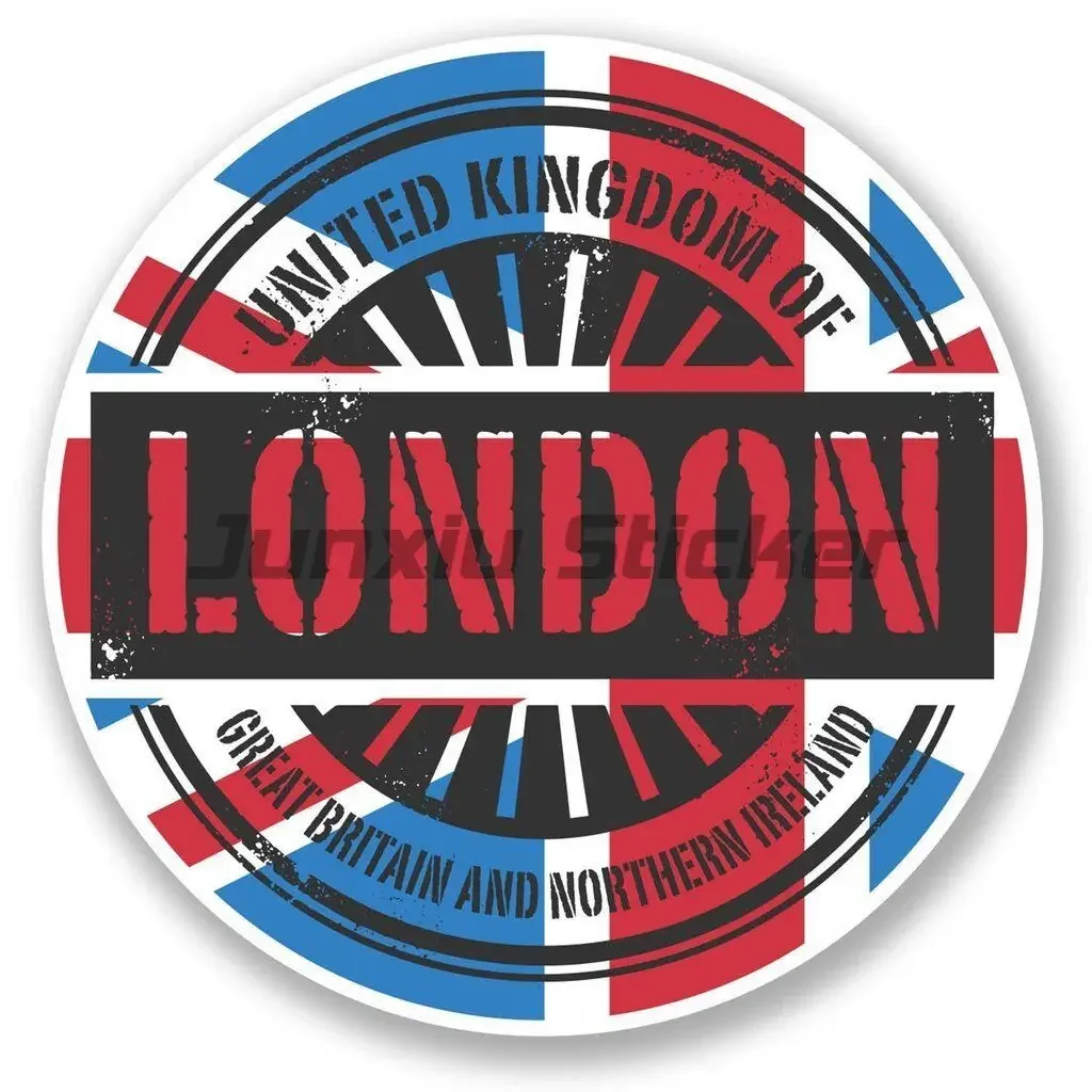 UK of England LONDON National flag map Stickers Vinyl Waterproof Decal Car Trunk Luggage Cars, Laptop, Accessories