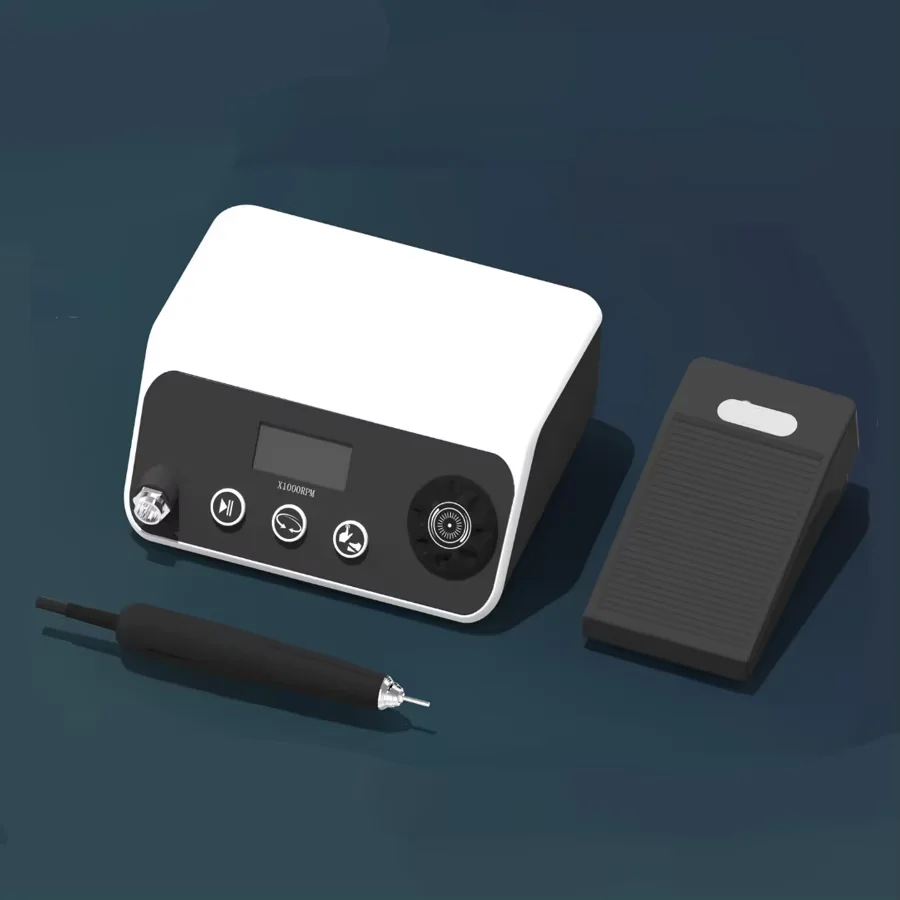 Hochwertiger Mikromotor-Polierer für Dentallabore – 60.000 U/min, bürstenloser Sensormotor, Schleifen, Polieren, Handstück