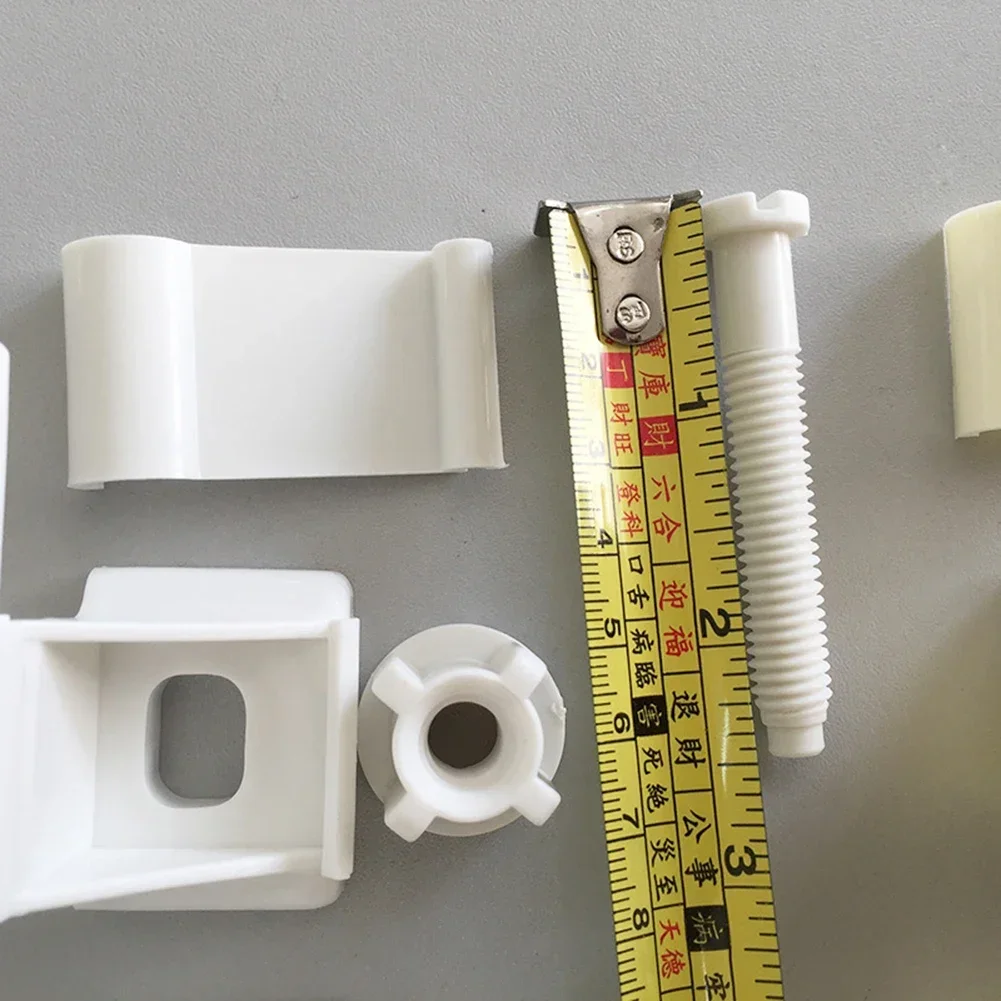 

1set 4cm Plastic Toilet Seat Hinge Bolts Screw White Toilet Lid Hinge Mounting Fittings Bathroom Hardware Replacement Parts