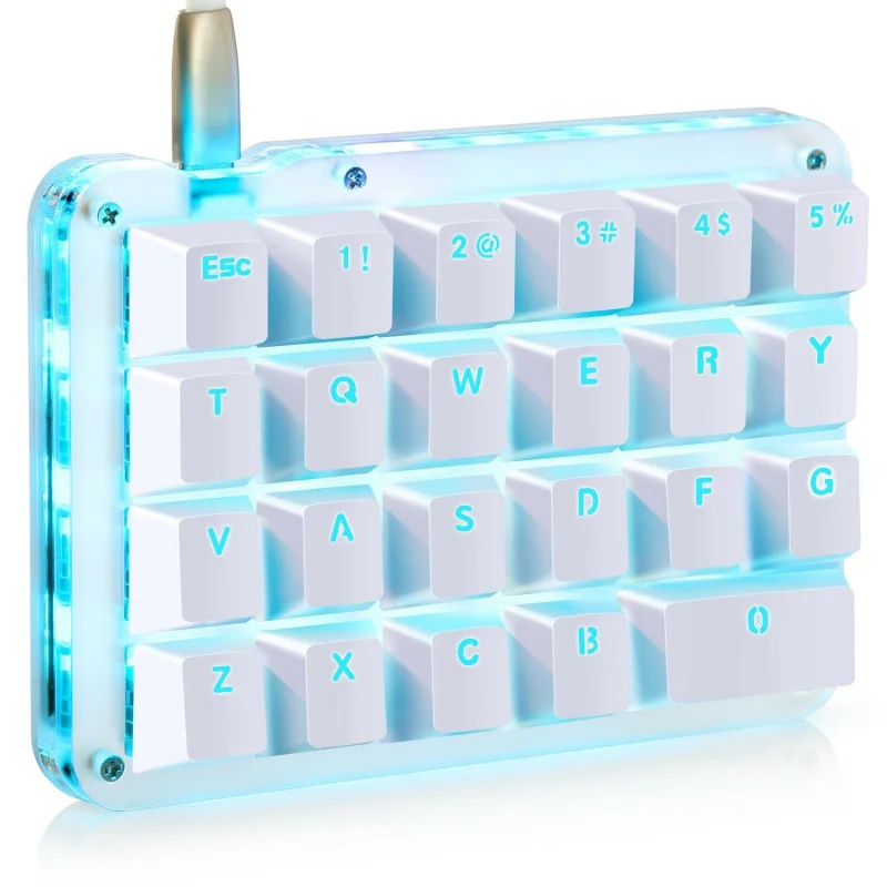 

Z Portable Mechanical Gaming Keypad 23 Programmable Keys Keyboard Blue Switches-RD