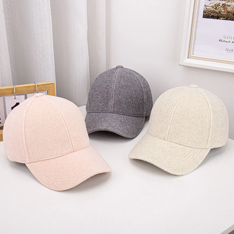 

Baseball Cap Woman Winter Warm Fx Fur Hat Women Casual Outdoor Golf Sports Caps Retro Adjustable Snapback Sun Hat