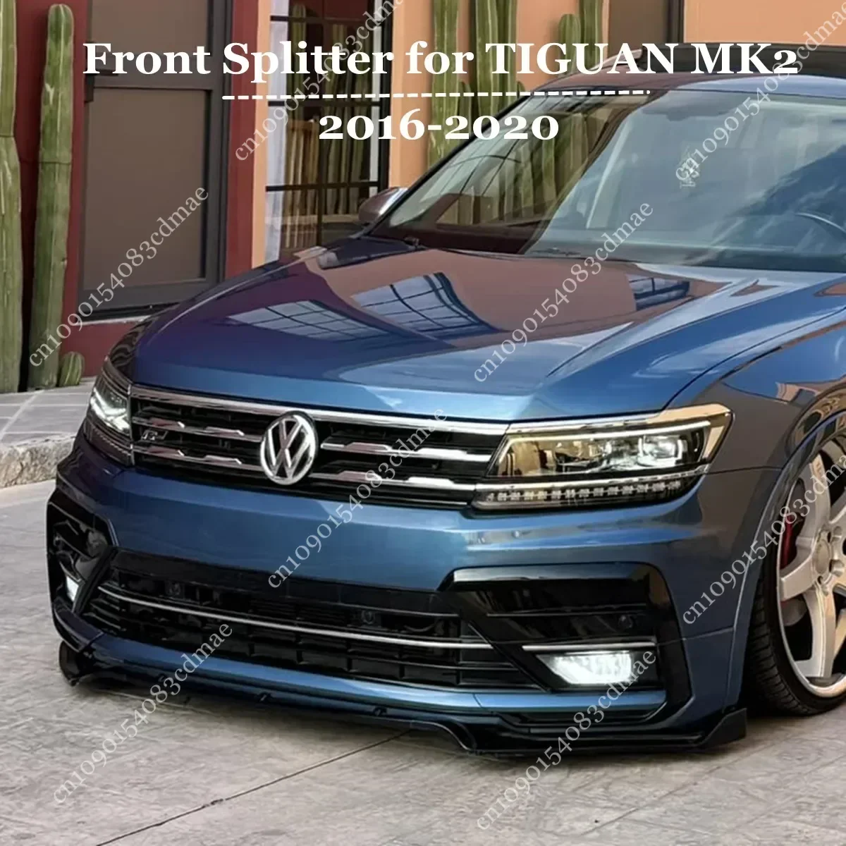 3pcs Front Bumper Lip Splitter for Volkswagen Tiguan MK2 R Line Pre-facelift 2016-2020 Gloss Black Spoiler Body Kit Tuning Mods