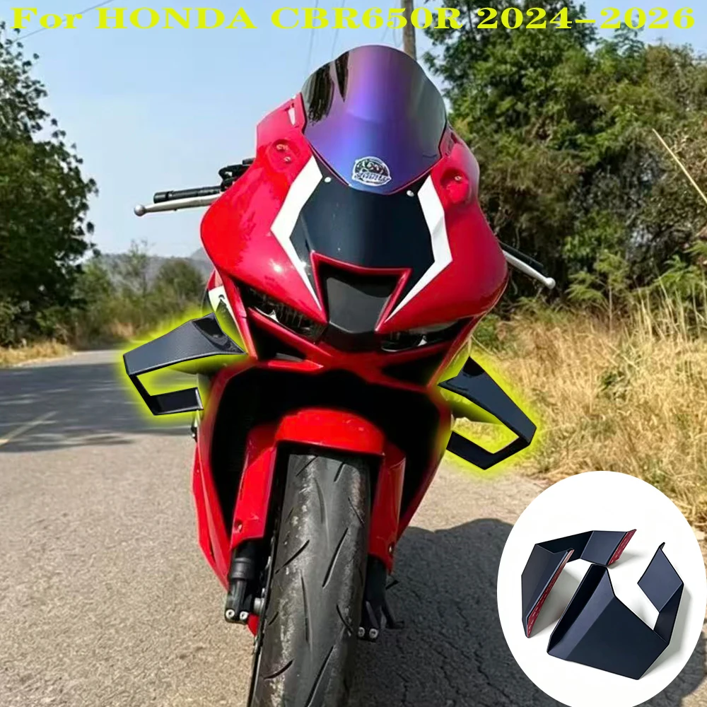 Motorrad-Winglets Aerodynamische Windflügel Spoiler Verkleidung Frontlippe für CBR650R CBR 650 R CBR 650R 2024 2025 2026