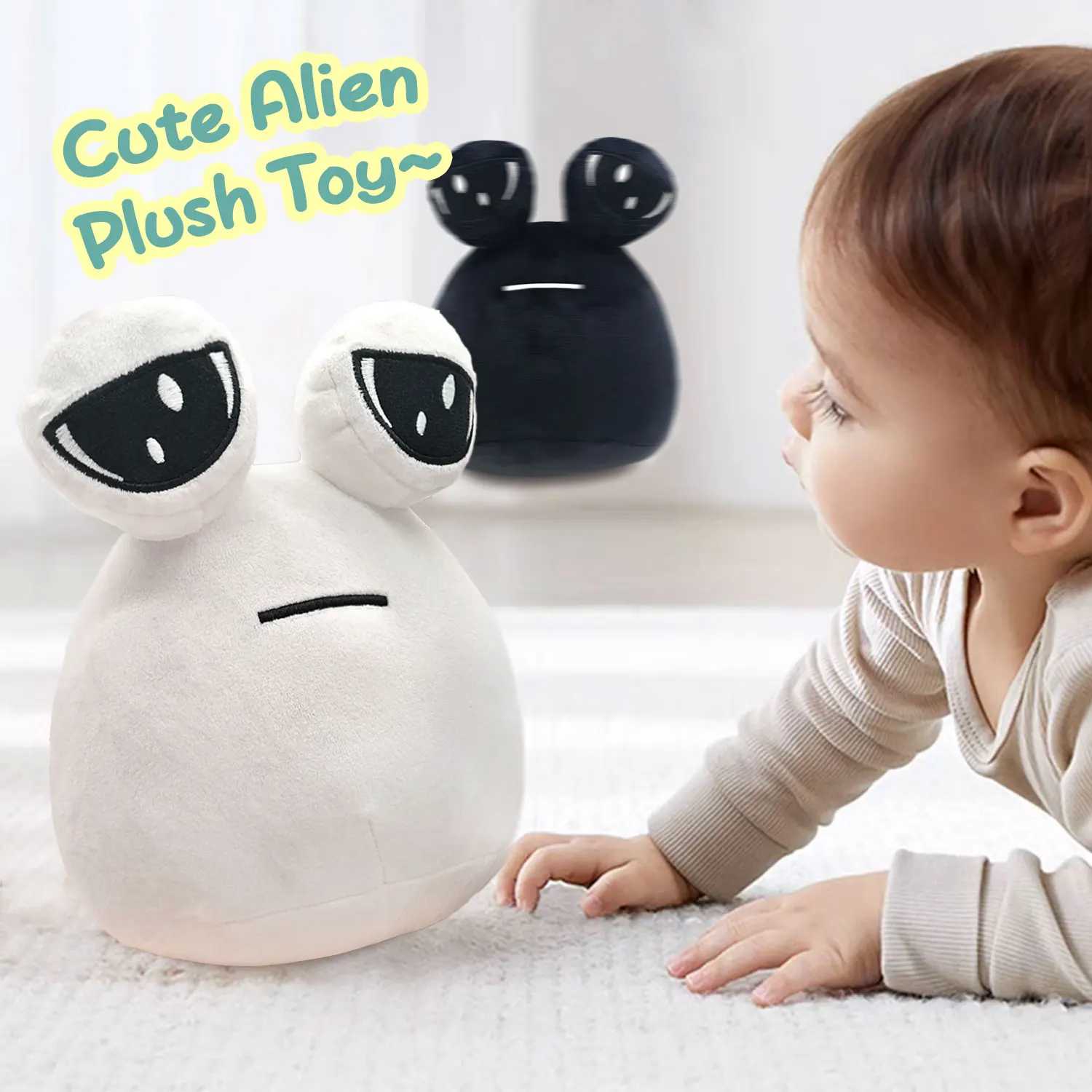 

Funny Alien POU Plush Pillow, My Pet Alien Doll, Triangle Alien Ornaments, Holiday Birthday Gifts, Children's Fun Playmates