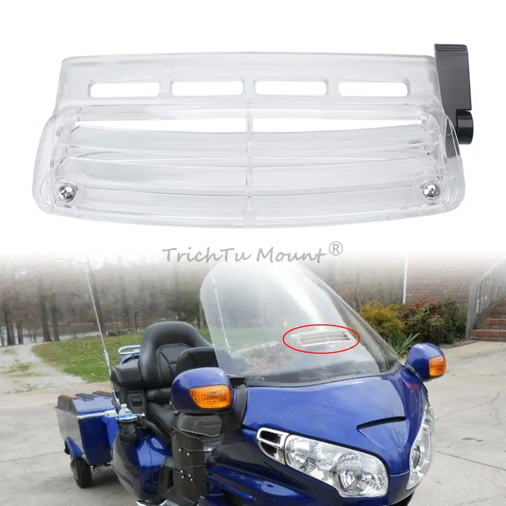 

Motorcycle Clear Adjustable Windshield Fresh Air Flow Vent For HONDA Gold Wing GL1800 GL1800HP GL1800BM GL1800P 2001-2017