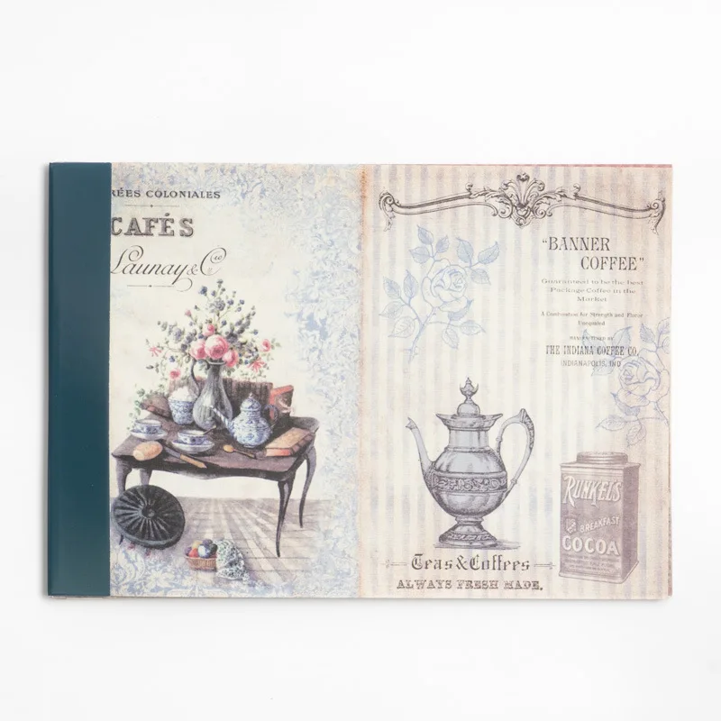 30 Pages Rose Journaling Material Paper Book Garden Series Afternoon Tea Vintage Scrapbook Collage  Decoration Korean Stationery