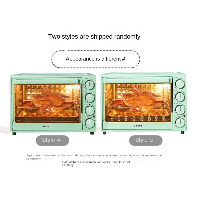 Multifunctional Electric Oven for Household Use, 40L Independent Temperature Control Rotating Barbecue and Baking Pizza Oven