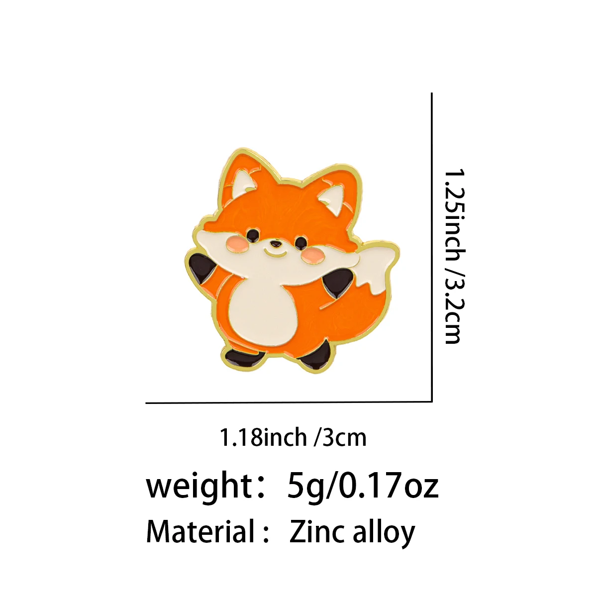 4pcs/set Cartoon Fox Lapel Pins for Backpack Badges on Bags Cute Jewelry Brooch for Clothes Accessories Soft Enamel Pins