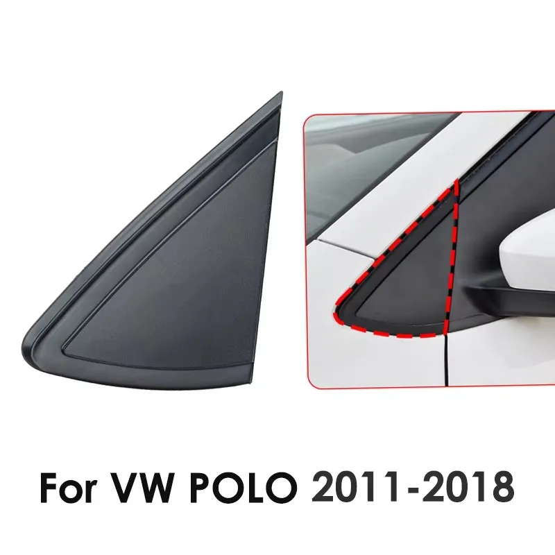 For VW Polo 5 6R 2011-2018 Rearview Mirror Trim Wing Triangle Exterior Cover with Clips 6R0853273A 6R0853274A