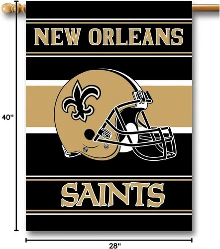 Fremont Die NFL New Orleans Saints Flag 28x40 House Flag Style 2 Sided qqp