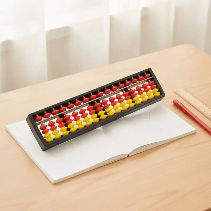 17 Digit Standard Abacus Soroban Math Calculating Toy Non-toxic Durable Counting Tool for Students Home School Teaching