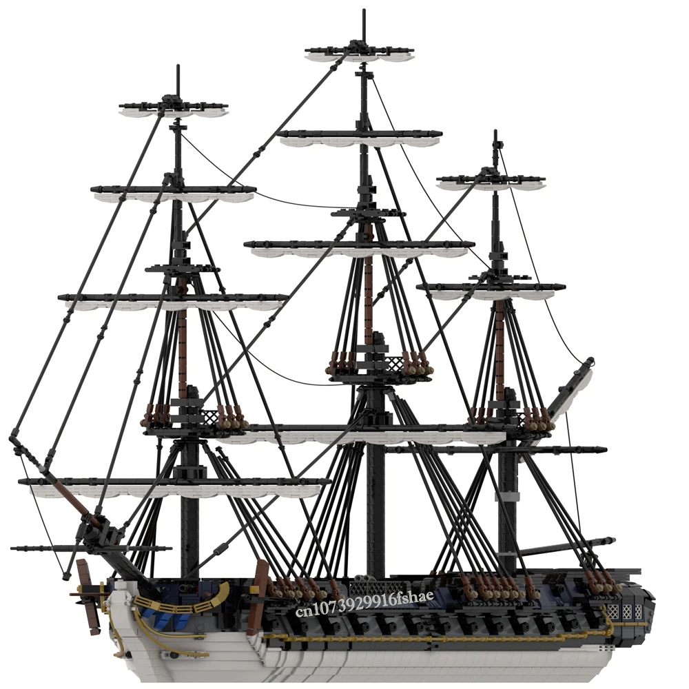 7273PCS MOC European Medieval Frigate Surveillante French 44-gun frigate DIY creative ideas warship childToy Gift buildingblocks