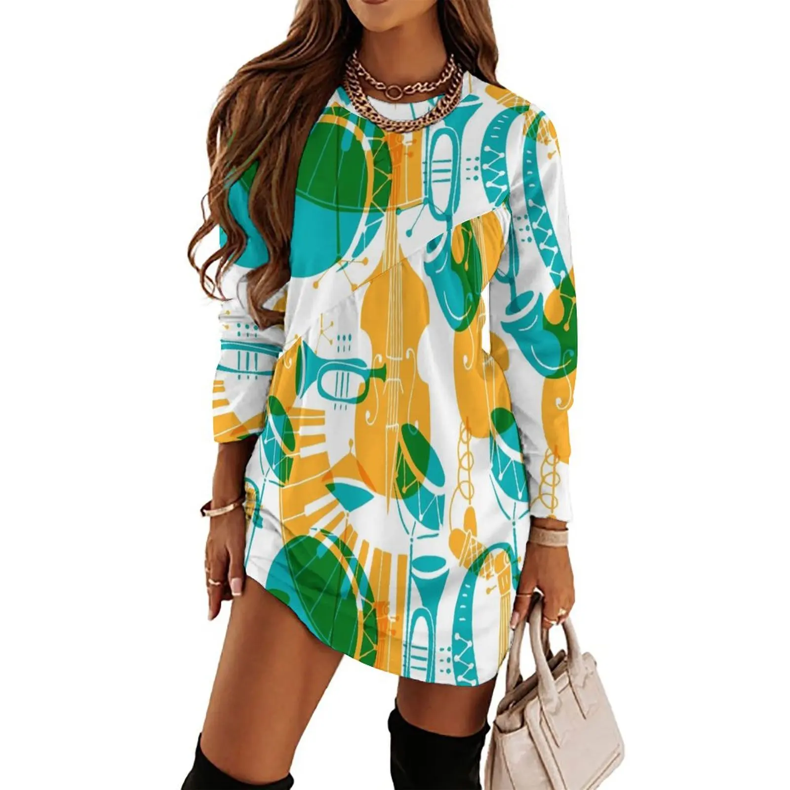 

NOLA Jazz Long Sleeved Dress elegant party dresses for women 2024 festival outfit women women"s luxury party dress