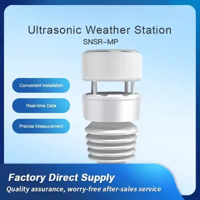 Solar Powered Wireless 4G Lora automatic ultra sonic 8 in 1 compact weather station