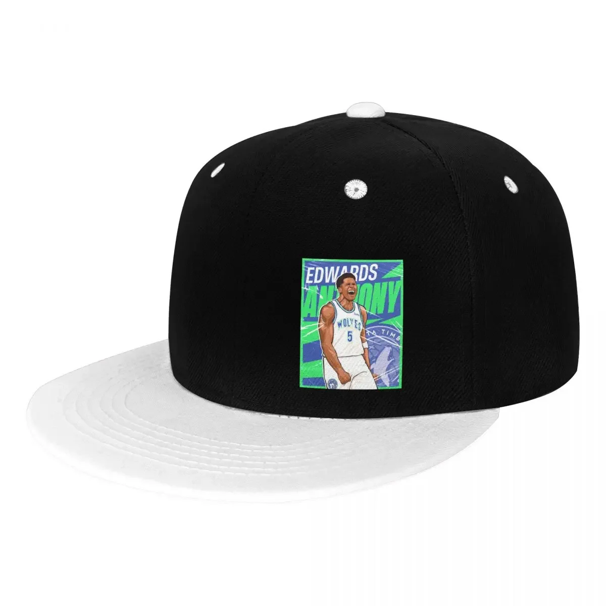 Anthony Edwards Timberwolves Illustration Artwork Baseball Caps Snapback Men Women Hats Cap Hip Hop Baseball Hat Casquette